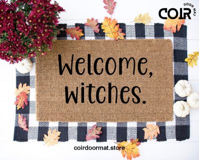 Welcome Witches, Halloween Doormat,Welcome Mat, Fall Doormat, Fall decor, Halloween Decor, Front Porch Decor, Fall home, Gifts for her, Home