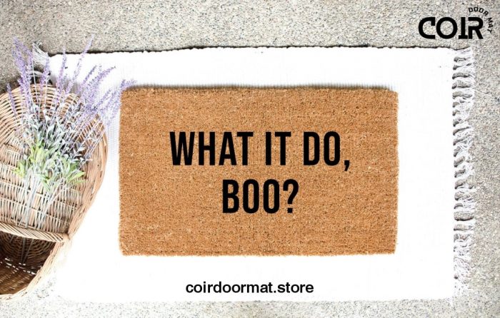 What it do boo, doormat, welcome mat, Entryway Rug, Front Door Decor, Housewarming Gift, Birthday Gift, Gifts for her,Funny doormat,under 60