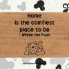 Winnie The Pooh Quote Doormat - Home Is The Comfiest Place To Be - Disney Coir Welcome Mat - Cute Disney Lover Gifts